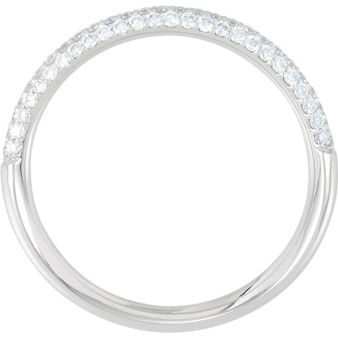 Platinum 3/8 CTW Diamond Pavé Anniversary Band , Size 7
