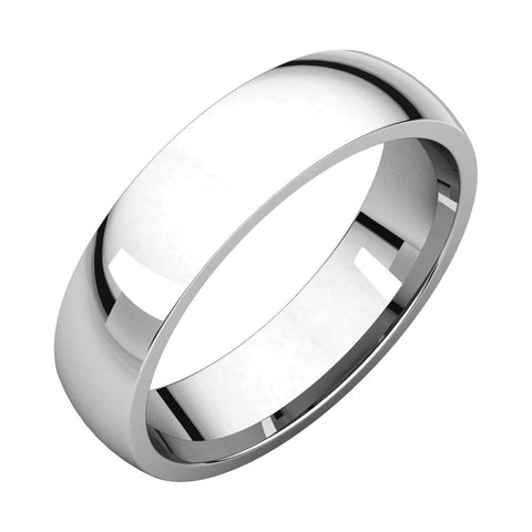 Sterling Silver 5mm Light Comfort Fit Band, Size 5