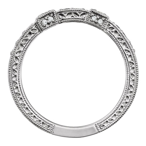 14k White Gold 1/4 CTW Diamond Band, Size 7