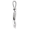 14k White Gold Freeform Pendant