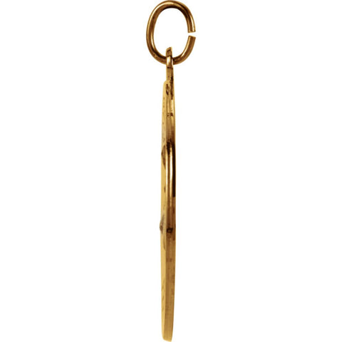 14k Yellow Gold 25mm St. Anthony Medal