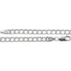 Sterling Silver 4mm Solid Charm 7" Bracelet