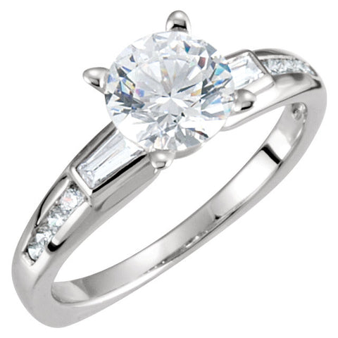 14k White Gold 1/5 CTW Diamond Band, Size 7