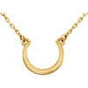 14k Yellow Gold Crescent 18-inch Necklace