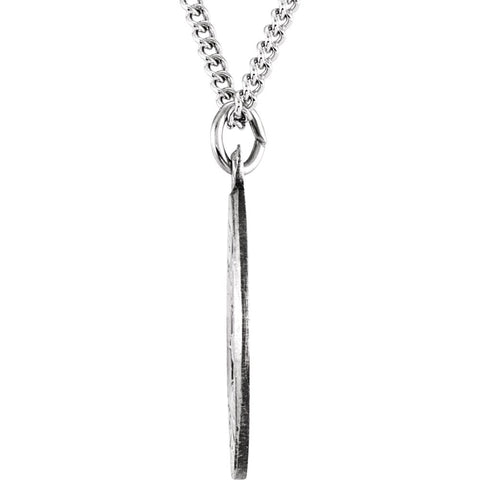 Sterling Silver 18mm Round St. Joseph Medal 18" Necklace