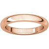 14k Rose Gold 3mm Heavy Comfort Fit Band, Size 7