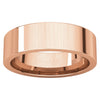 14k Rose Gold 6mm Flat Comfort Fit Band, Size 9