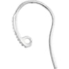 Sterling Silver Granulated Design Bishop Hook Ear Wire