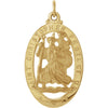25.00x18.00 mm St. Christopher Medal in 14K Yellow Gold