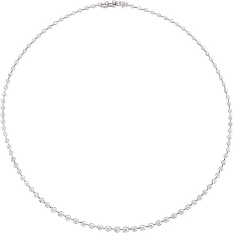 14k White Gold Diamond Necklace