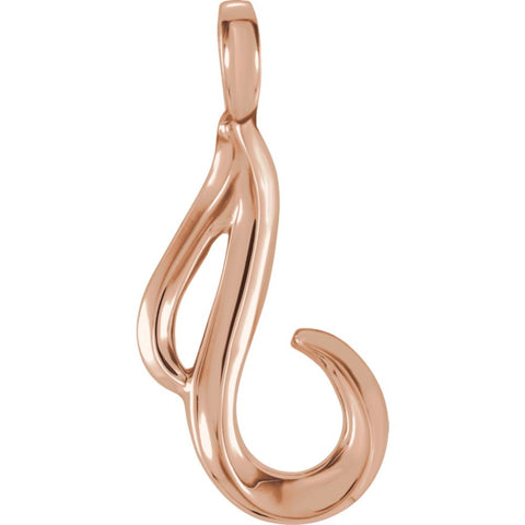 14k Rose Gold Freeform Pendant