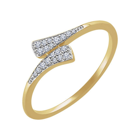 14k Yellow Gold 1/10 CTW Diamond Ring