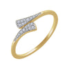 14k Yellow Gold 1/10 ctw. Diamond Ring, Size 7
