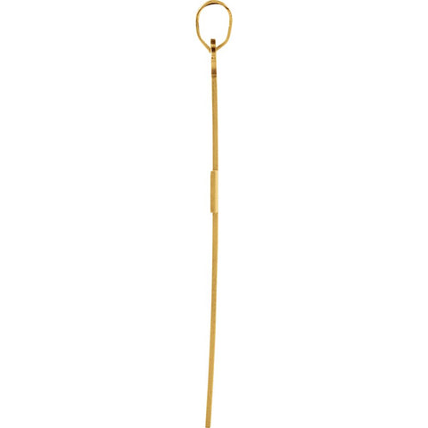 14k Yellow Gold 39x25mm Cross Pendant with Design