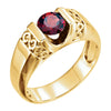 14k Yellow Gold Men's Mozambique Garnet Ring, Size 11