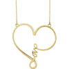 14K Yellow Gold "Love" Heart Infinity Design 18-Inch Necklace