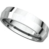 14k White Gold 5mm Knife Edge Comfort Fit Band, Size 8.5