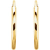 14k Yellow Gold 12mm Endless Hoop Earrings