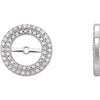 14k White Gold 1/3 ctw. Diamond Halo-Style Earring Jackets