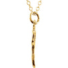 14k Yellow Gold Letter "P" Lowercase Script Initial Necklace