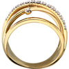 14k Yellow Gold 1/6 CTW Diamond Ring, Size 7