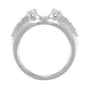 14k White Gold 1/2 CTW Diamond Ring Wrap, Size 7