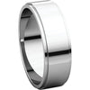Sterling Silver 6mm Flat Edge Band, Size 8