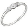 14k White Gold 1/10 ctw. Diamond Ring, Size 7
