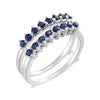 Genuine Sapphire Solitaire Enhancer in 14k White Gold ( Size 6 )