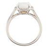 14k White Gold Opal & .05 CTW Diamond Ring, Size 7