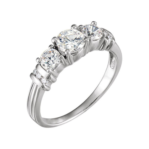 14k White Gold 1 1/6 CTW Diamond Anniversary Band, Size 7