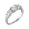 1 1/6 cttw, SI2-3, G-H Bridal Anniversary Band in 14K White Gold ( Size 6 )