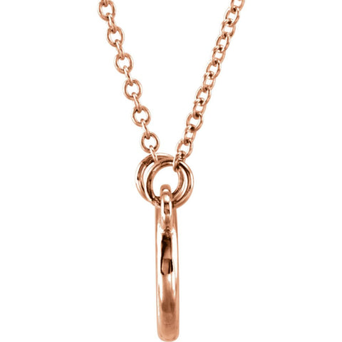 14k Rose Gold Tiny Posh Circle 16-18" Necklace