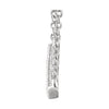 14k White Gold 1/2 CTW Diamond Bar 16-18" Necklace