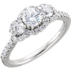 14K White Gold 1 CTW Diamond Engagement Ring Size 7