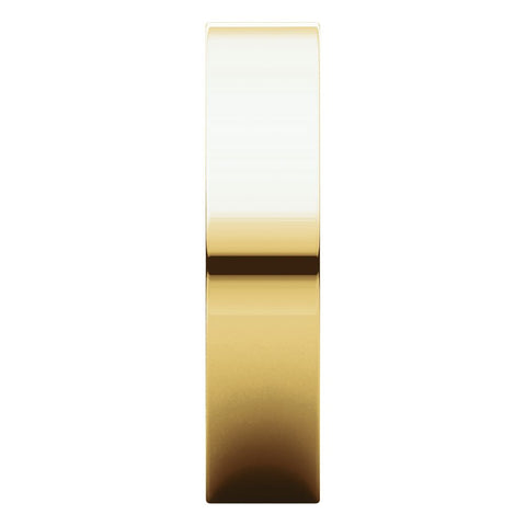18k Yellow Gold 5mm Flat Comfort Fit Band, Size 10