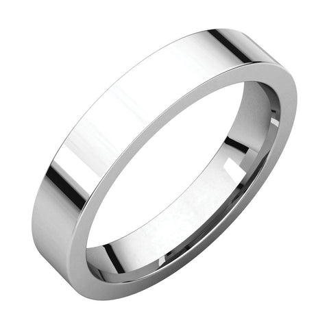 Sterling Silver 4mm Flat Band, Size 15