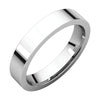 04.00 mm Flat Comfort-Fit Wedding Band Ring in 14K White Gold ( Size 8 )