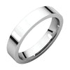 Flat Comfort-Fit Wedding Band Ring in Sterling Silver ( Size 7 )