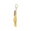 14K Yellow & White Hammered Pendant