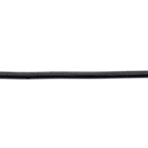Sterling Silver 1.5mm Black Rubber Cord 18" Necklace
