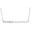 14K White Gold 1/10 CTW Diamond Bar 16-Inch Necklace