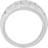 14k White Gold 1 CTW Diamond Ring, Size 7