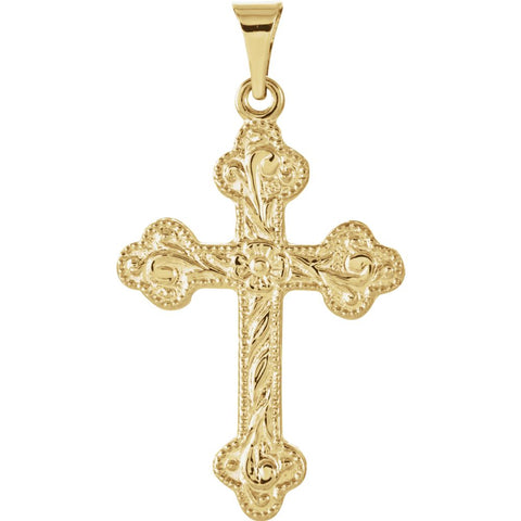14k Yellow Gold Cross Pendant