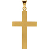 14k Yellow Gold 28x18mm Cross Pendant with Design