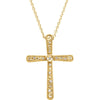 14k Yellow Gold 0.05 ctw. Diamond Cross 18-inch Necklace
