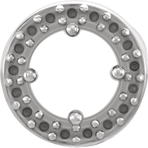 Sterling Silver 3.9mm Round Halo-Style Pendant Mounting