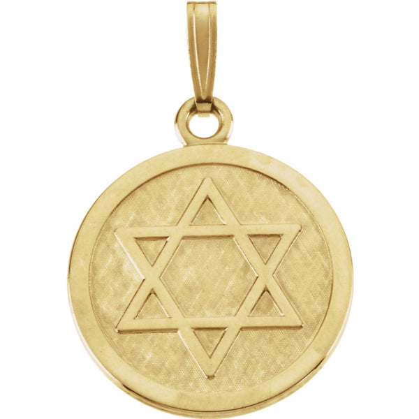 14k Yellow Gold 23mm Medal
