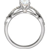 14k White Gold 1 1/6 CTW Diamond Engagement Ring, Size 7