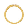 14k Yellow Gold 1/5 CTW Diamond Interlocking Loop Ring, Size 7